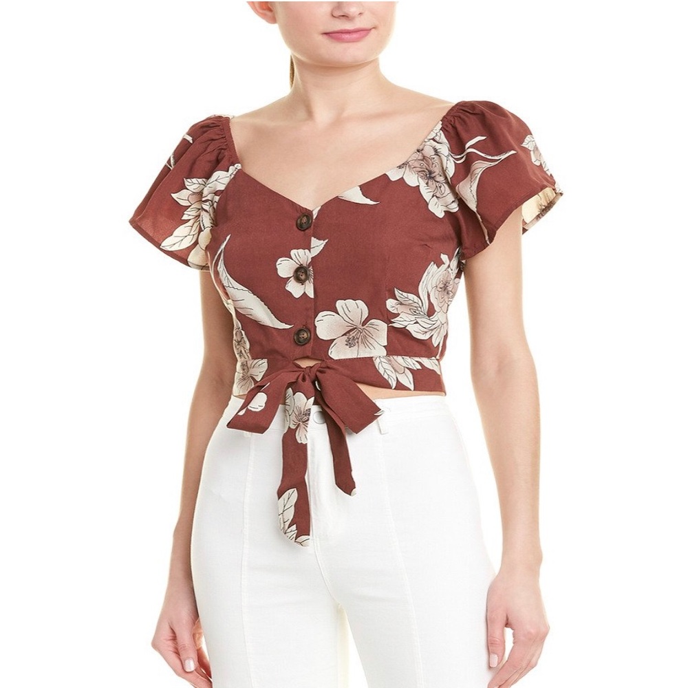Sage the Label Carolina Floral Crop Top